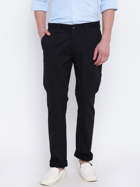 

Blackberrys Men Black Skinny Fit Solid Regular Trousers