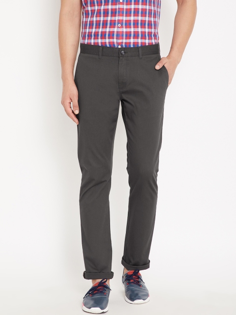 

Blackberrys Men Brown Sharp Regular Fit Solid Casual Regular Trousers