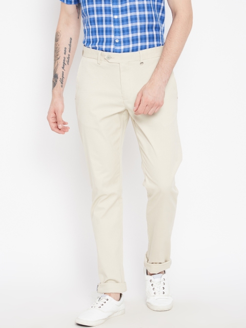 

Blackberrys Men Beige Skinny Fit Solid Chinos