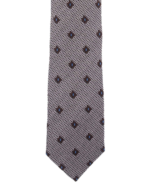 

The Tie Hub Grey & Brown Woven Design Broad Tie