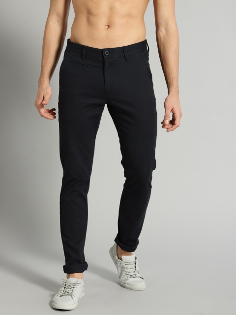

Roadster Men Navy Blue Regular Fit Solid Regular Trousers