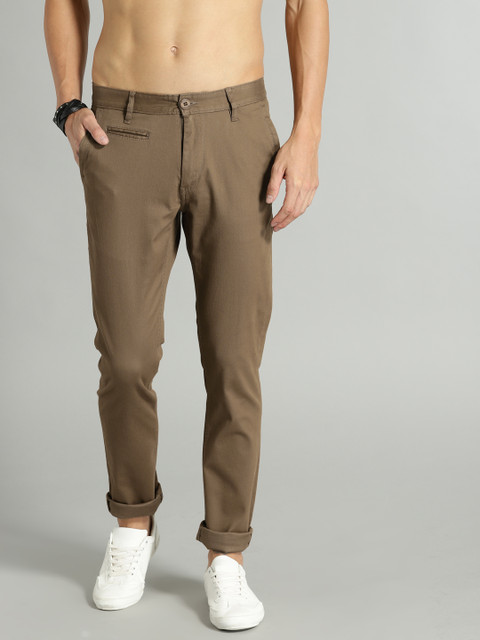 

Roadster Men Khaki Regular Fit Solid Chinos