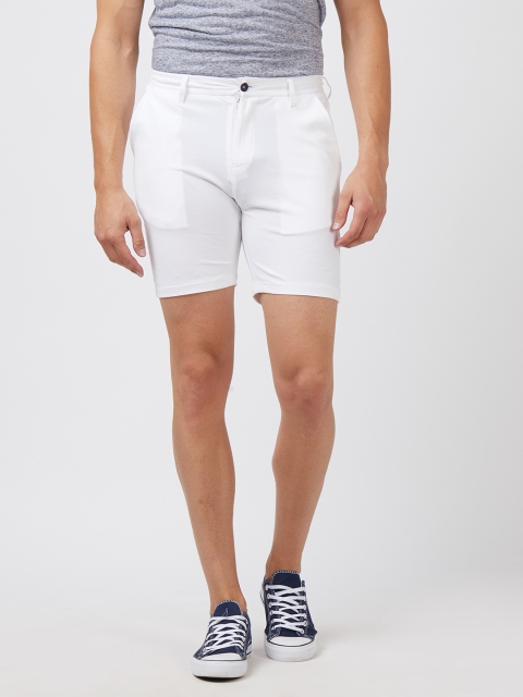 

Easies Men White Solid Regular Fit Regular Shorts