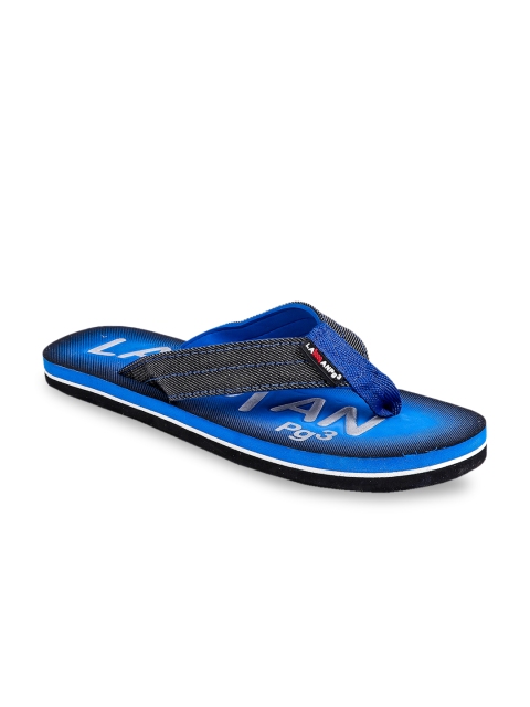 

Lawman pg3 Men Blue Self Design Thong Flip-Flops