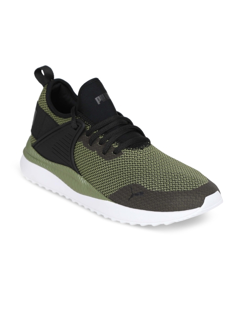 

Puma Men Black & Green Pacer Next Cage GK Running Shoes