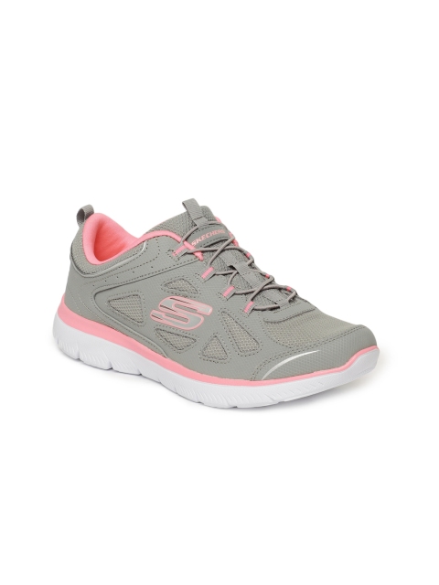 

Skechers Women Grey Summits Built In Sneakers