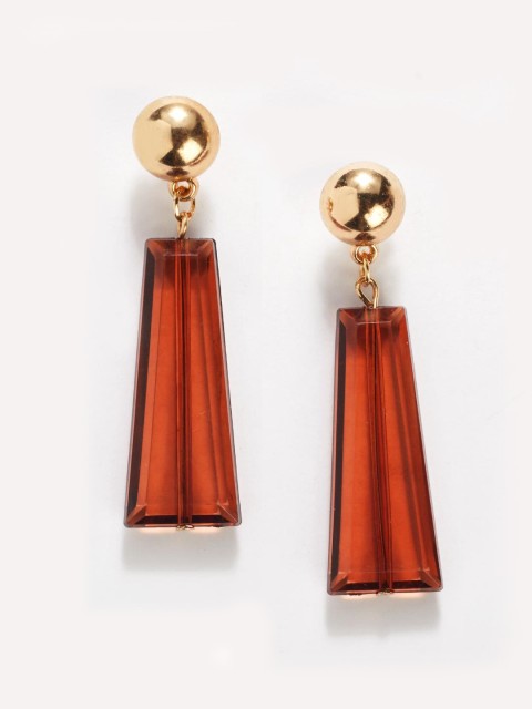 

Foxy Sperks Rust Orange Geometric Drop Earrings