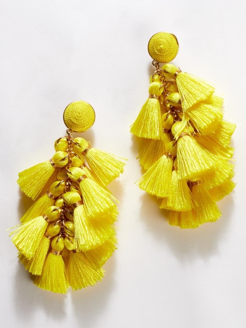 

Foxy Sperks Yellow Contemporary Drop Earrings