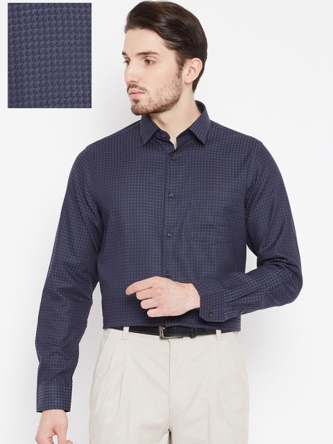 

Blackberrys Men Navy Regular Fit Printed Casual Shirt, Navy blue