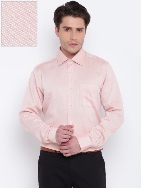 

Blackberrys Men Pink Slim Fit Self Design Formal Shirt