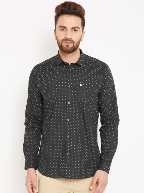 

Blackberrys Men Black Slim Fit Printed Casual Shirt
