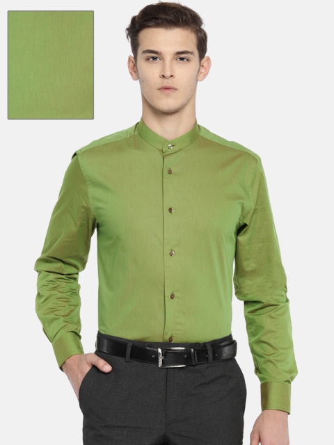 

Blackberrys Men Green Slim Fit Solid Partywear Shirt