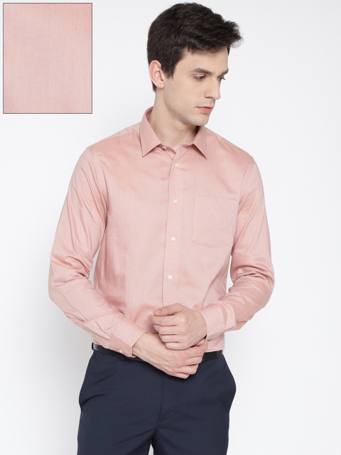 

Blackberrys Men Orange Smart Regular Fit Self Design Formal Shirt