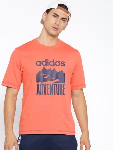 

ADIDAS Originals Coral Orange Printed ADVENTURE T-Shirt