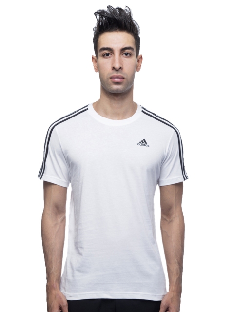 

ADIDAS Men White ESS 3S Solid Training T-shirt