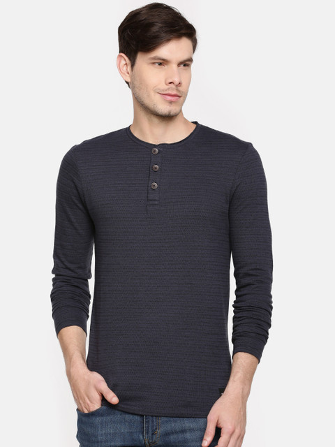 

ONLY & SONS Men Navy Solid Polo Collar T-shirt, Navy blue