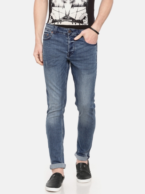 

ONLY & SONS Men Blue Slim Fit Mid-Rise Clean Look Stretchable Jeans