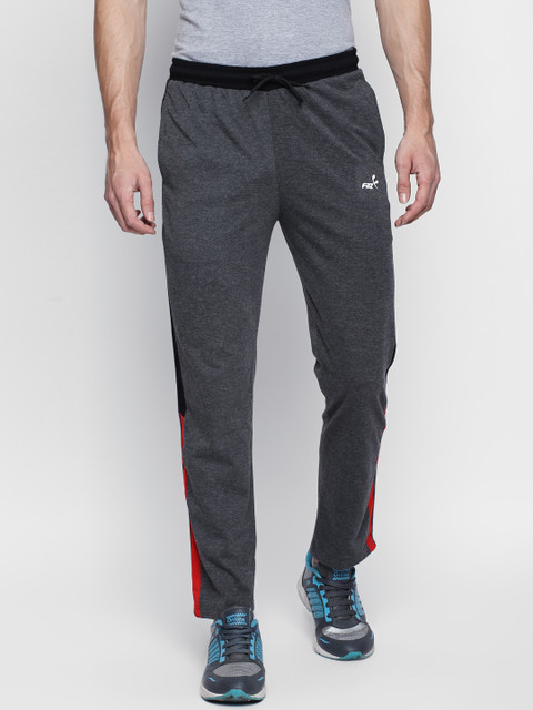 

FiTZ Men Charcoal Grey Straight Fit Track Pants