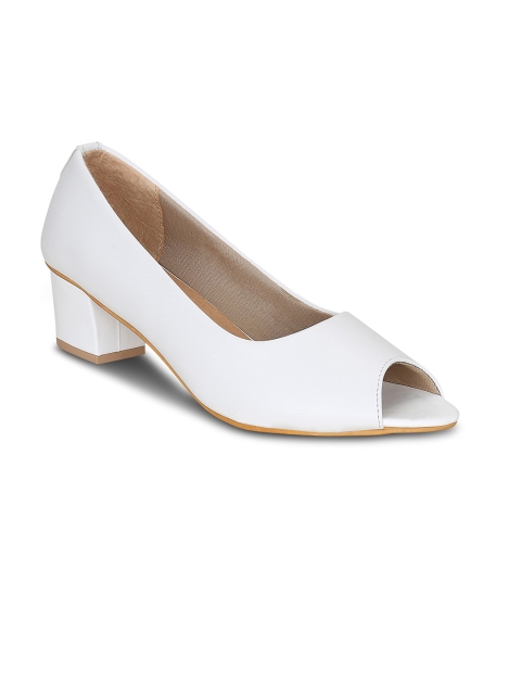 

Get Glamr Women White Solid Peep Toes