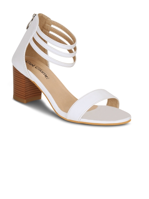 

Get Glamr Women White Solid Sandals