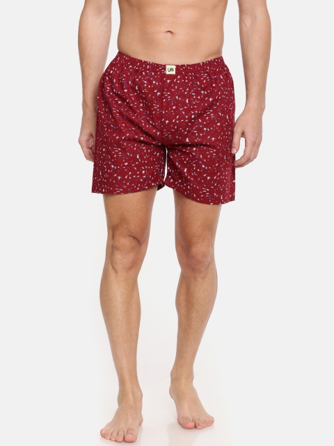 

Urban Dog Men Maroon Printed Boxers UDBX98