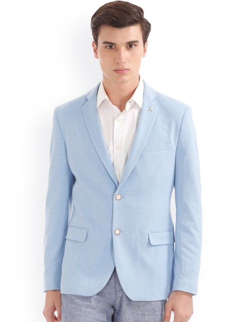 

Arrow Blue Solid Single-Breasted Slim Fit Formal Blazer