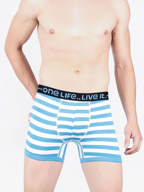 

OLLI Men Blue & White Striped Trunks OLLIMNBOPC01003