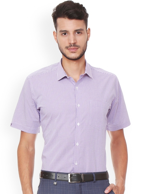 

Van Heusen Men Purple Regular Fit Checked Formal Shirt