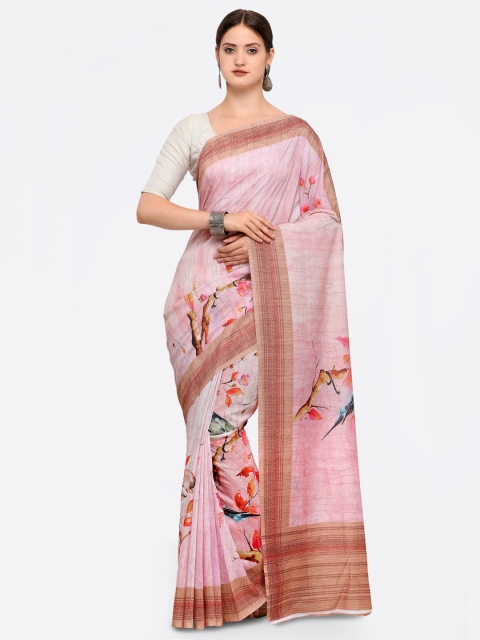 

Saree mall Pink Printed Silk Cotton Saree