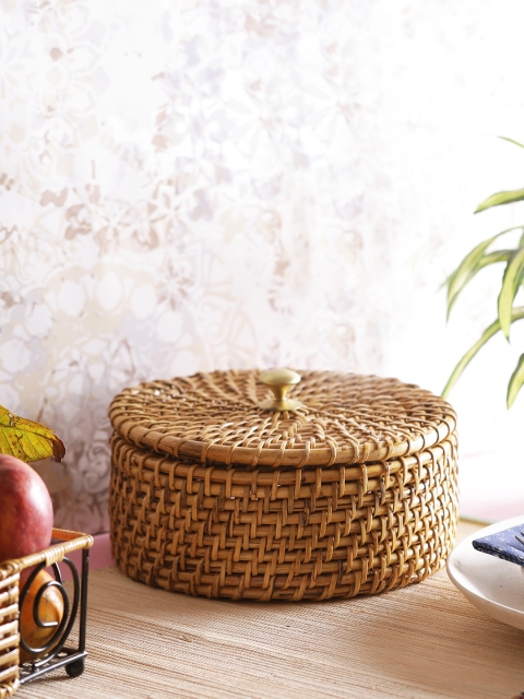 

VarEesha Bamboo Bamboo Cane Chapati Casserole / Multipurpose Box, Beige
