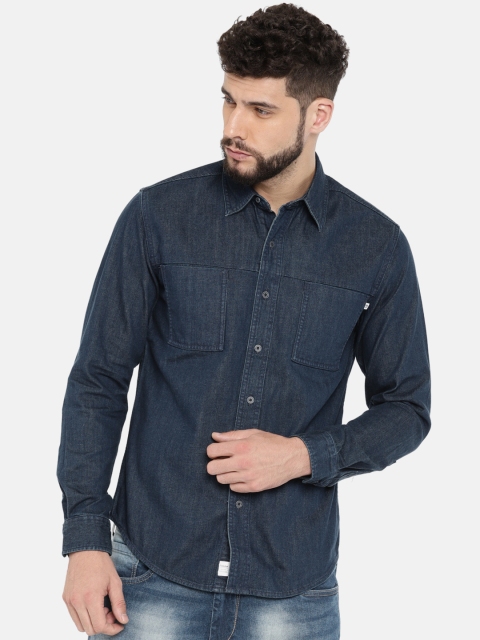 

Timberland Men Blue Slim Fit Solid Casual Shirt