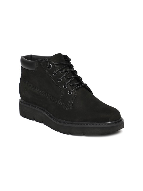 

Timberland Women Kenniston Nellie Black Leather Suede Mid-Top Sneakers