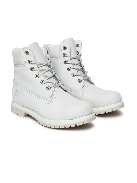 

Timberland Women Blue 6inch Premium Leather Mid-Top Flat Boots