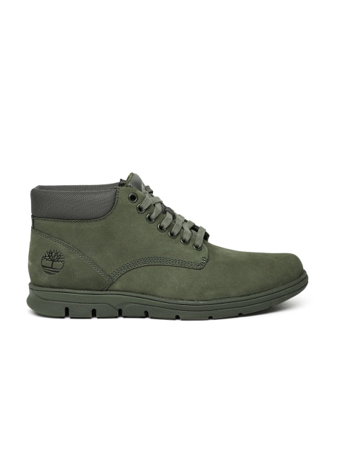 

Timberland Men Olive Green Flat BRADST CHKKA DK GRN Boots