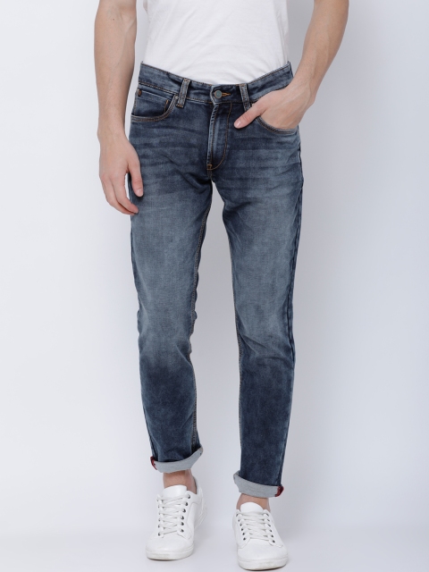 

LOCOMOTIVE Men Blue Slim Fit Mid-Rise Clean Look Stretchable Jeans