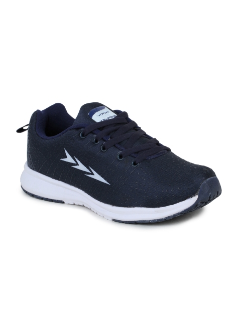 

Columbus Men Navy Blue and White Running Shoes
