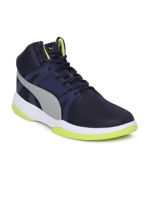 

Puma Men Navy Rebound Street Evo IDP Sneakers, Navy blue