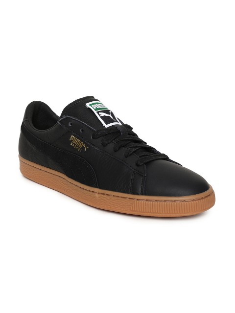 

Puma Men Black Basket Classic Gum Deluxe Sneakers