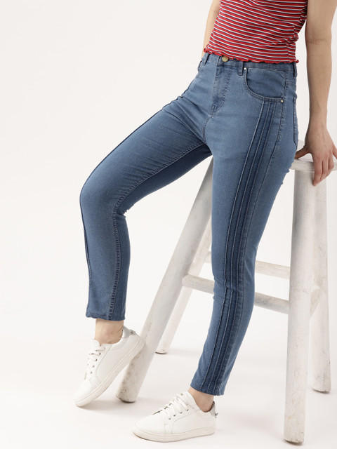 

DressBerry Women Blue Regular Fit High-Rise Clean Look Stretchable Jeans