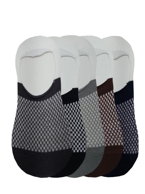 

Fontana Unisex Pack of 5 Multicoloured Patterned Shoe-Liners, Multi