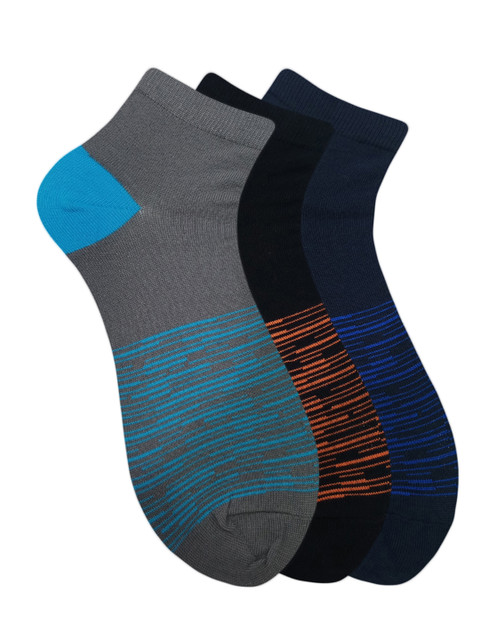 

Fontana Unisex Pack of 3 Assorted Ankle-Length Socks