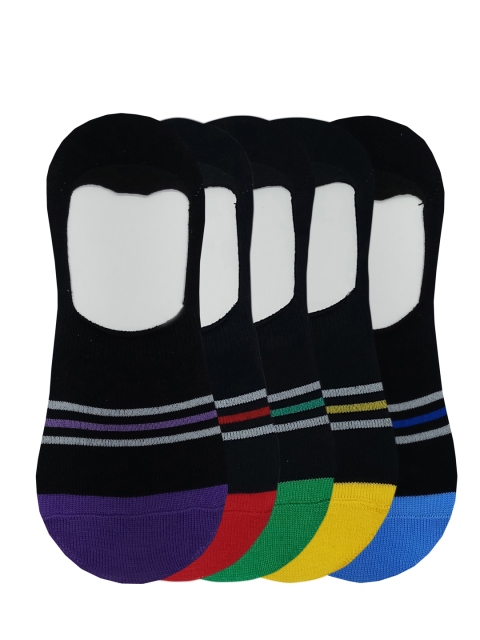 

Fontana Unisex Pack of 5 Multicoloured Patterned Shoe-Liners, Multi