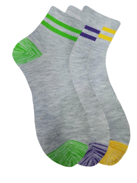 

Fontana Unisex Pack of 3 Assorted Ankle-Length Socks