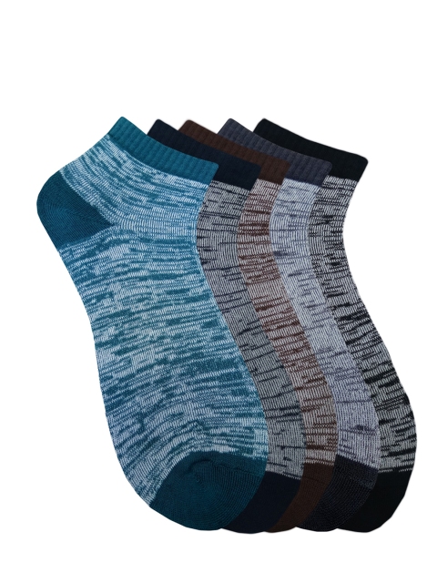 

Fontana Unisex Pack of 5 Multicoloured Patterned Ankle-Length Socks, Multi