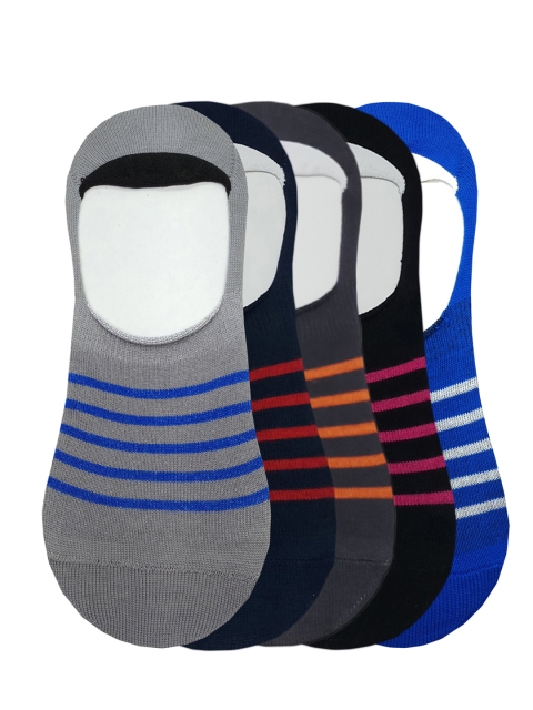 

Fontana Unisex Pack of 5 Multicoloured Patterned Shoe-Liners, Multi