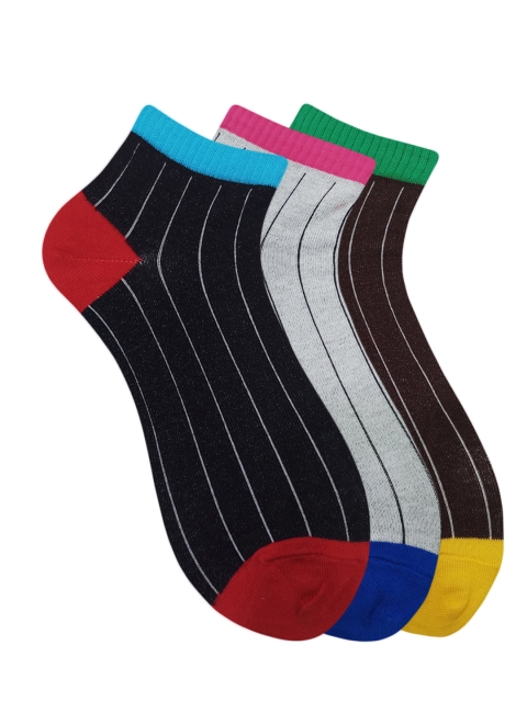 

Fontana Unisex Pack of 3 Assorted Ankle-Length Socks