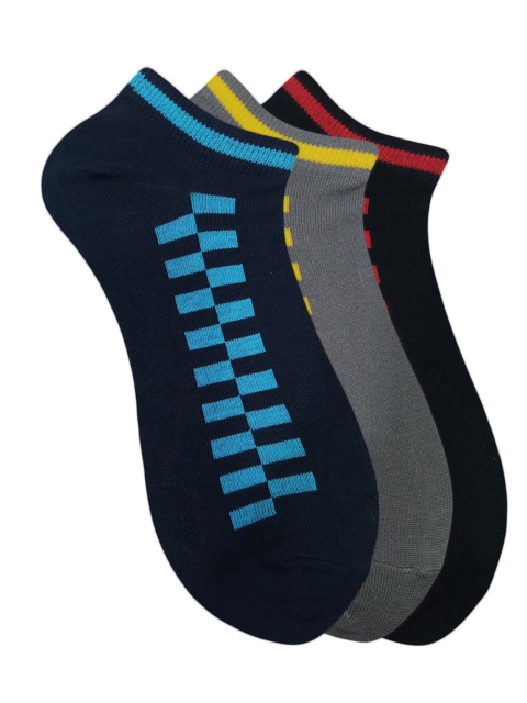 

Fontana Unisex Pack of 3 Assorted Ankle-Length Socks