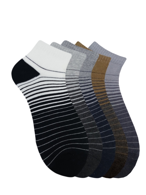 

Fontana Unisex Pack of 5 Multicoloured Patterned Ankle-Length Socks, Multi