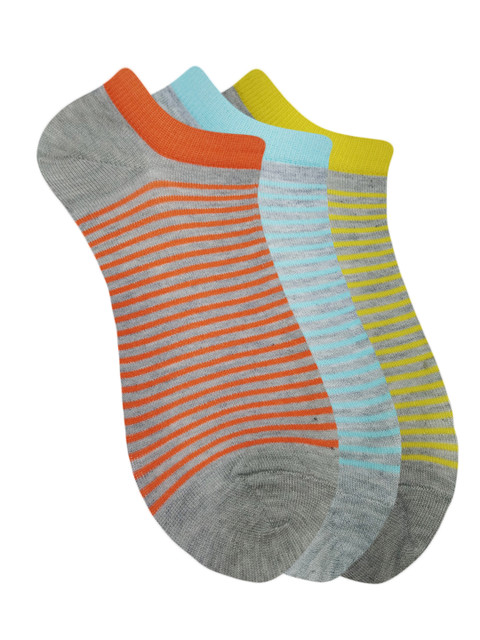 

Fontana Unisex Pack of 3 Assorted Ankle-Length Socks