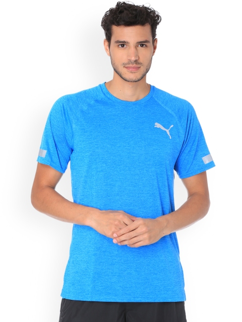 

Puma Men Blue Solid Round Neck BND Tech SS Tee T-shirt